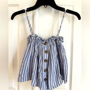 American Eagle Outfitters Blue and White Striped Camisole